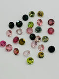 Multi Tourmaline 5MM faceted, Tourmaline gemstone loose cut , Tourmaline cut stone, Pack of 4 Pcs, AAA Quality