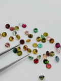 Multi Tourmaline 4MM faceted, Tourmaline gemstone loose cut , Tourmaline cut stone, Pack of 4 Pcs, AAA Quality