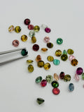 Multi Tourmaline 4MM faceted, Tourmaline gemstone loose cut , Tourmaline cut stone, Pack of 4 Pcs, AAA Quality