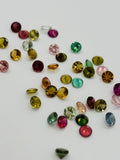 Multi Tourmaline 4MM faceted, Tourmaline gemstone loose cut , Tourmaline cut stone, Pack of 4 Pcs, AAA Quality
