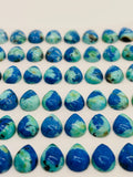 Azurite Pear Cabochon 8x11mm • AAA Quality • Natural Azurite Cabs •Pack of 2 Pcs