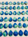 Azurite Pear Cabochon 8x11mm • AAA Quality • Natural Azurite Cabs •Pack of 2 Pcs