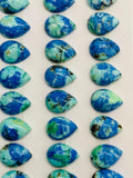Azurite Pear Cabochon 8x11mm • AAA Quality • Natural Azurite Cabs •Pack of 2 Pcs