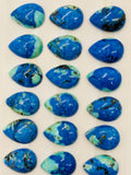 Azurite Pear Cabochon 10x14 mm • AAA Quality • Natural Azurite Cabs •Pack of 2 Pcs