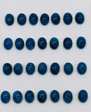 Apatite Cabochon 7x9 mm Size • Pack of 4 Pcs • AAA Quality • Blue Color • Natural Neon Apatite Round Cabochons