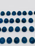 Apatite Cabochon 7x9 mm Size • Pack of 4 Pcs • AAA Quality • Blue Color • Natural Neon Apatite Round Cabochons