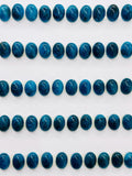 Apatite Cabochon 6x8 mm Size • Pack of 4 Pcs • AAA Quality • Blue Color • Natural Neon Apatite Oval Cabochons