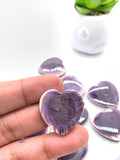 25 mm Wampum Quahog Shell Heart Cabs • Pack of 1 Piece • AAA Quality • Natural Wampum Shell Cabochon • Flat Back