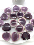 20 mm Wampum Quahog Shell Heart Cabs • Pack of 1 Piece • AAA Quality • Natural Wampum Shell Cabochon • Flat Back