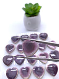 18 mm Wampum Quahog Shell Heart Cabs • Pack of 1 Piece • AAA Quality • Natural Wampum Shell Cabochon • Flat Back