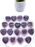 18 mm Wampum Quahog Shell Heart Cabs • Pack of 1 Piece • AAA Quality • Natural Wampum Shell Cabochon • Flat Back