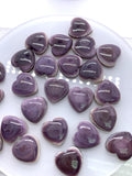 14 mm Wampum Quahog Shell Heart Cabs • Pack of 1 Piece • AAA Quality • Natural Wampum Shell Cabochon • Flat Back