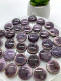 14 mm Wampum Quahog Shell Round Cabs • Pack of 1 Piece • AAA Quality • Natural Wampum Shell Cabochon • Flat Back