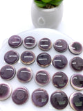 16 mm Wampum Quahog Shell Round Cabs • Pack of 1 Piece • AAA Quality • Natural Wampum Shell Cabochon • Flat Back