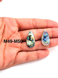 Monarch Opal Cabochon • Code M49-M50 • Sterling Opal Cabochon • AAAA Quality • Treated Opal
