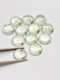 Prasiolite Rose cut 5mm Cabs - Pack of 5 Pcs - AAA Quality - Natural color - Natural Prasiolite Stone- Green Amethyst loose stone