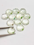 Prasiolite Rose cut 6mm Cabs - Pack of 5 Pcs - AAA Quality - Natural color - Natural Prasiolite Stone- Green Amethyst loose stone