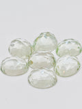 Prasiolite Rose cut 10x12 mm oval Cabs - Pack of 2 Pcs - AAA Quality - Natural color - Natural Prasiolite Stone- Green Amethyst loose stone