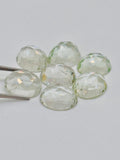 Prasiolite Rose cut 10x12 mm oval Cabs - Pack of 2 Pcs - AAA Quality - Natural color - Natural Prasiolite Stone- Green Amethyst loose stone