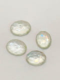 Prasiolite Rose cut 5x7 mm oval Cabs - Pack of 4 Pcs - AAA Quality - Natural color - Natural Prasiolite Stone- Green Amethyst loose stone