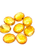 Citrine 8x10mm rose cut -AAA Quality Citrine Oval rose cut - Natural Citrine gemstone- Pack of 5 Pieces