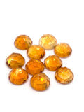9mm Citrine Rose cut cabs,- AAA Quality Citrine round rose cut - Natural gemstone- Pack of 2 Pieces