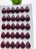 10x14 mm Purple Spiny Oyster Shell Pear Cabs • Pack of 2 Pieces • AAA Quality • Natural Spiny Oyster Teardrop Cabochon