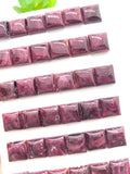 10 mm Purple Spiny Oyster Shell Square Cabs • Pack of 2 Pcs • AAA Quality • Natural Spiny Oyster Shell Cabochon