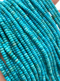 4 mm Turquoise Roundel Beads - AAA Quality - Origin America- Length 40 cm - Natural Turquoise Rondelle Beads