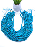 5 mm Turquoise Roundel Beads - AAA Quality - Origin America- Length 40 cm - Natural Turquoise Rondelle Beads
