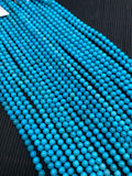 6 mm Turquoise Round Beads- AAA Quality- Origin America - Length 40 cm - Natural Turquoise Beads