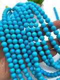 8 mm Turquoise Round Beads- AAA Quality- Origin America - Length 40 cm - Natural Sleeping Beauty Turquoise Beads