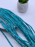 4 mm Turquoise Heishi Beads- AAA Quality - Length 40 cm - American Turquoise - Natural Turquoise Beads