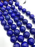 20 mm Lapis Round Beads • Code #L2 • Length 40 cm • AAA Quality • Natural Lapis Lazuli Round Beads