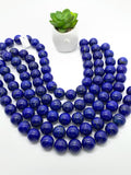 20 mm Lapis Round Beads • Code #L2 • Length 40 cm • AAA Quality • Natural Lapis Lazuli Round Beads
