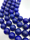 20 mm Lapis Round Beads • Code #L3 • Pack of 1 Loose Piece/ Bead • AAAA Quality • Natural Lapis Lazuli Round Beads