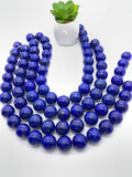 20 mm Lapis Round Beads • Code #L3 • Length 40 cm • AAAA Quality • Natural Lapis Lazuli Round Beads