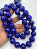 20 mm Lapis Round Beads • Code #L4 • Length 40 cm • AAAAA Quality • Natural Lapis Lazuli Round Beads