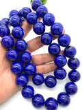 20 mm Lapis Round Beads • Code #L4 • Pack of 1 Loose Piece/ Bead • AAAAA Quality • Natural Lapis Lazuli Round Beads