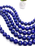 18 mm Lapis Round Beads • Code #A1 • Length 40 cm • AAA Quality• Natural Lapis Lazuli Round Beads