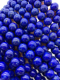 10 mm Lapis Round Beads • Length 40 cm • AAA Quality• Natural Lapis Lazuli Round Beads