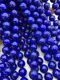 10 mm Lapis Round Beads • Length 40 cm • AAA Quality• Natural Lapis Lazuli Round Beads
