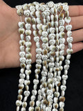Shiva Shell Heart shape Beads - 8mm Size • AAA Quality• Length 40 cm • Shiva Shell heart Beads • Shiva Shell Beads