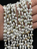 Shiva Shell Heart shape Beads - 8mm Size • AAA Quality• Length 40 cm • Shiva Shell heart Beads • Shiva Shell Beads