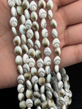 Shiva Shell Pear shape Beads - 8X10mm Size • AAA Quality• Length 40 cm • Shiva Shell pear Beads • Shiva Shell Beads