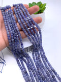 5mm Tanzanite Faceted Cube Beads - Length 39 cm - AA Quality- Natural Tanzanite Cube Beads
