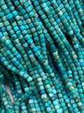 2mm Turquoise Faceted Cube Beads - Length 39 cm -AAA Quality - Natural Turquoise Cube