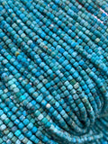 2mm Turquoise Faceted Cube Beads - Length 39 cm -AAA Quality - Natural Turquoise Cube