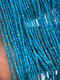 2mm Turquoise Rondelle Beads - Length 38 cm - AAA Quality - Natural Turquoise Roundel Beads