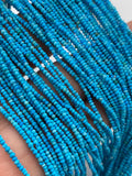 2mm Turquoise Rondelle Beads - Length 38 cm - AAA Quality - Natural Turquoise Roundel Beads